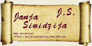 Janja Simidžija vizit kartica